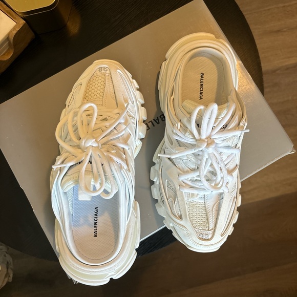 Balenciaga Track Mules in White - Picture 2 of 8